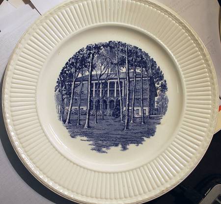 College of Notre Dame of Maryland Blue Dinner Plate