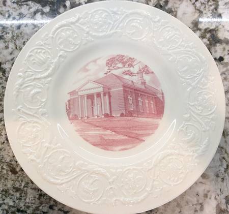 Mount Hermon School Pink Dinner Plate