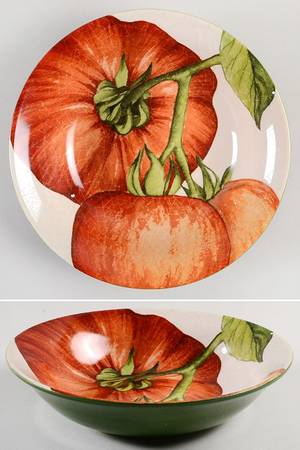 Heirloom Tomato 9" Individual Pasta Bowl