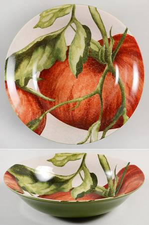 Heirloom Tomato 9" Individual Pasta Bowl