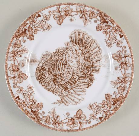 Plymouth Turkey Toile Salad Plate
