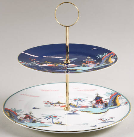 Wonderlust 2 Tiered Serving Tray (Dinner & Salad Plate)