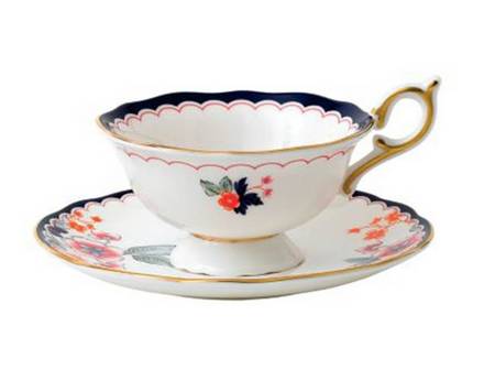Wonderlust Footed Cup & Saucer Set