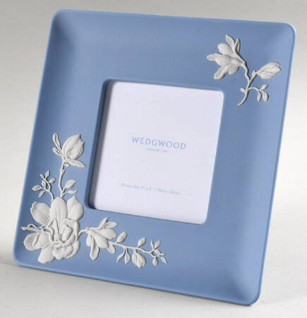 Magnolia Blossom-Blue Frame-Holds 4" X 4"