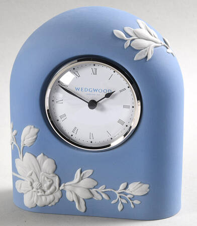 Magnolia Blossom-Blue Mantel Clock