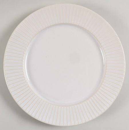 Textured White Dinner Plate