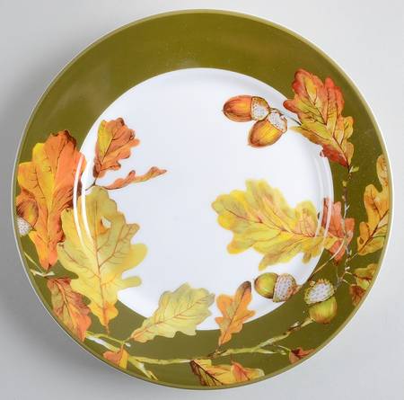 Botanical Acorn Salad Plate
