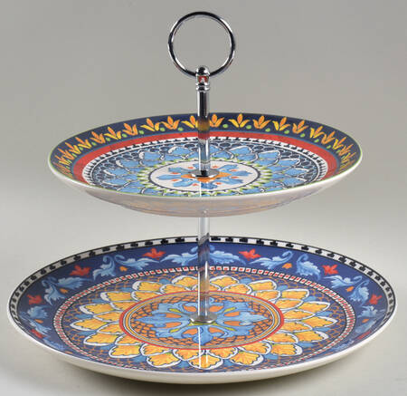 Sicily 2 Tiered Serving Tray (Dinner & Salad Plate)