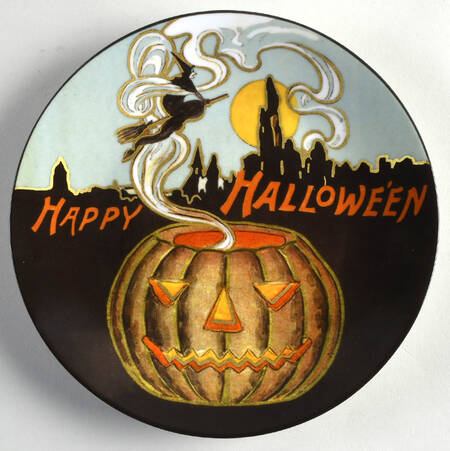 Vintage Halloween Salad Plate