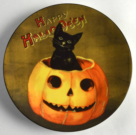 Vintage Halloween Salad Plate