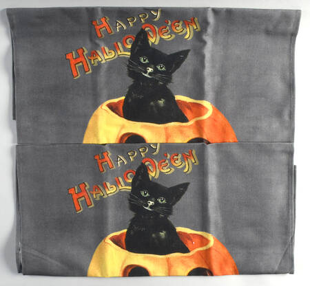 Vintage Halloween Cloth Kitchen Towels - Set of 2