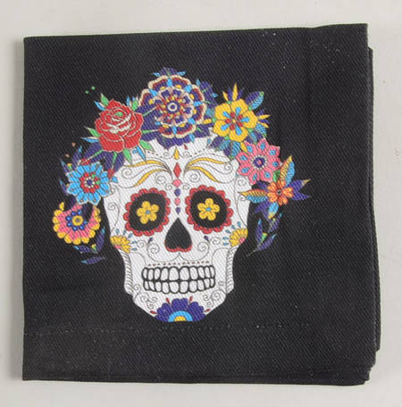 Day of the Dead Cloth Cocktail Napkin