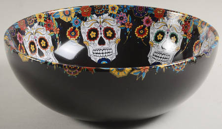 Day of the Dead 9" Round Serving Bowl