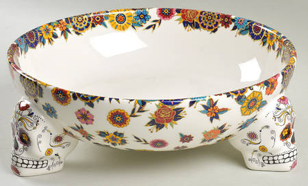 Day of the Dead 3 Toed Large Fruit Bowl