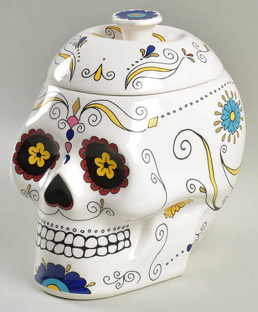 Day of the Dead Figural Cookie Jar & Lid