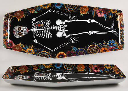 Day of the Dead 17" Figural Platter