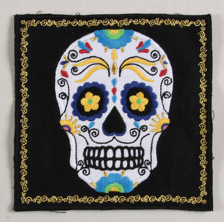 Day of the Dead Embroidered Cocktail Napkin