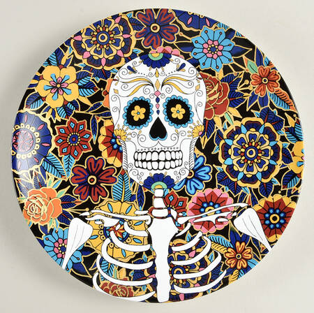 Day of the Dead Salad Plate