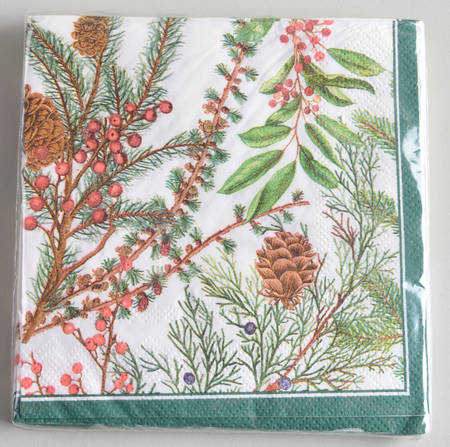 Woodland Berry Package of Paper Cocktail Napkins