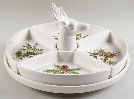 Woodland Berry (5pc) Lazy Susan (4 Motif Sides & Tray)