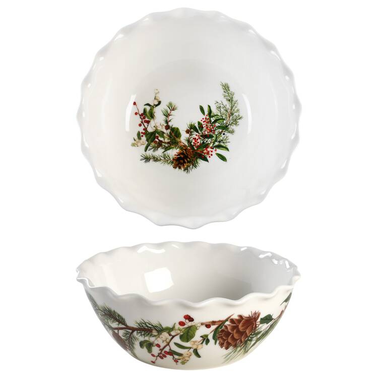 Woodland Berry 10" Ruffled Bowl