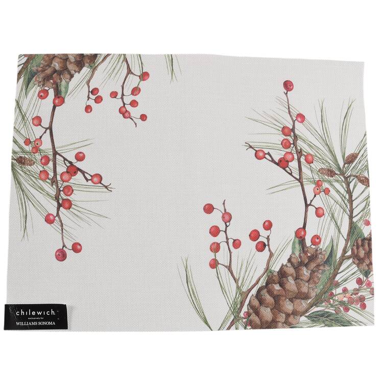 Woodland Berry Cloth & Vinyl Rectangular Placemat by Williams-Sonoma