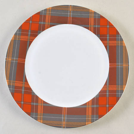 Autumn Plaid Dinner Plate