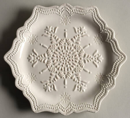Embossed Snowflake Salad/Dessert Plate