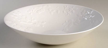 Wild Strawberry White Centerpiece/Console Bowl