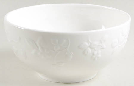 Wild Strawberry White Soup/Cereal Bowl