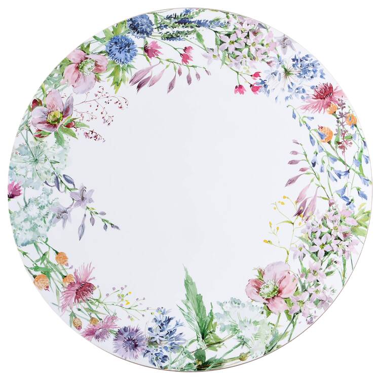 Floral Meadow Round Placemat with Cork Back