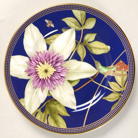 Hummingbird Blue Bread & Butter Plate