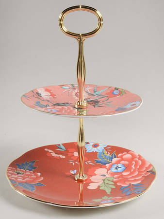 Paeonia Blush 2-Tier Serving Tray