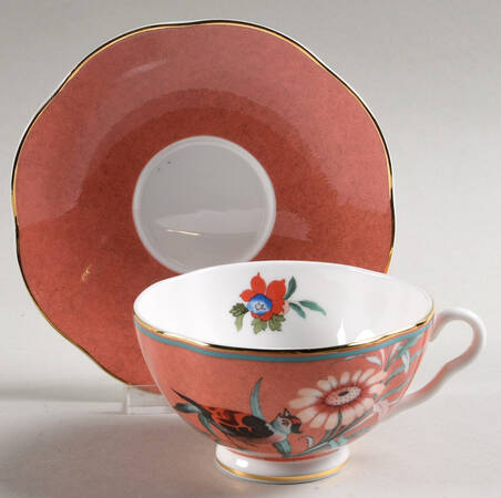 Paeonia Blush Footed Cup & Saucer Set