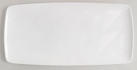 White Folia 12" Rectangular Tray