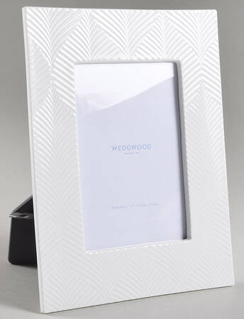 White Folia Frame-Holds 5" X 7" by Wedgwood