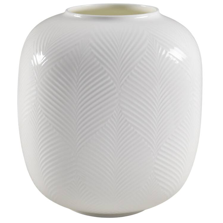 White Folia 8" Vase