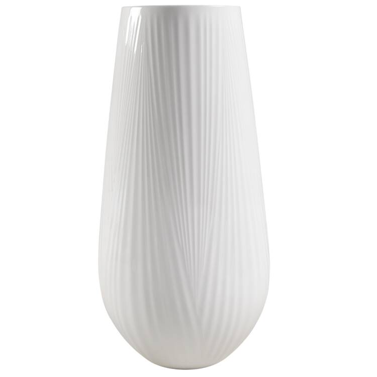 White Folia 11" Vase
