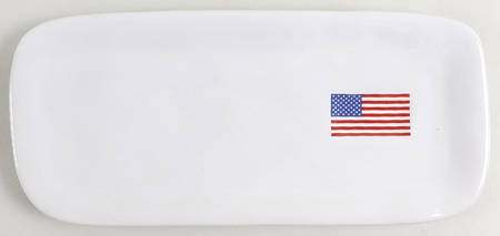 American Flag 11" Rectangular Serving Platter