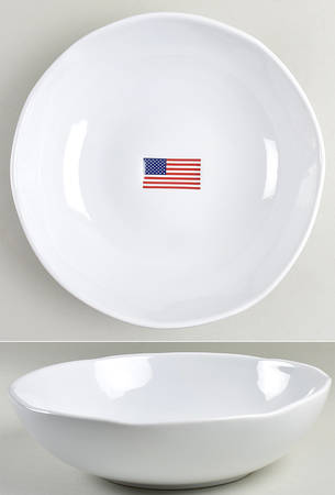American Flag 11" Round Serving Bowl