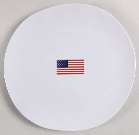 American Flag Melamine Dinner Plate