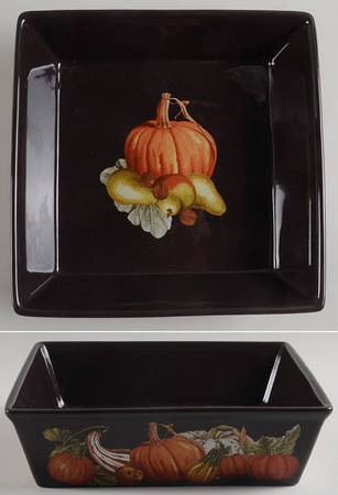 Harvest Pumpkin 9" Square Baker