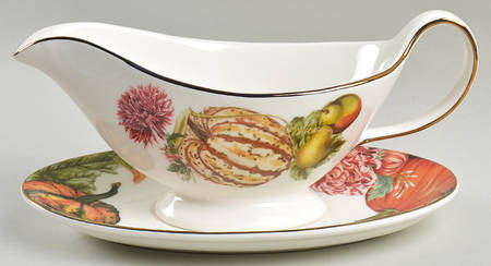 Harvest Pumpkin Gravy Boat & Underplate