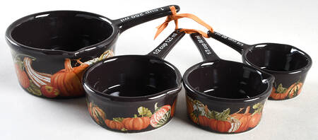 Harvest Pumpkin Measuring Cup Set (1 Cup,1/2 Cup,1/3 Cup,1/4 Cup)