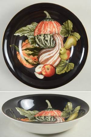 Harvest Pumpkin Individual Dinner Bowl