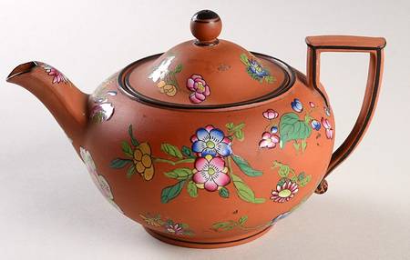 Rosso Antico Floral Mini Teapot & Lid