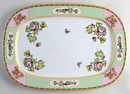 Famille Rose 19" Rectangular Serving Platter