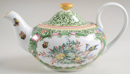 Famille Rose Teapot & Lid