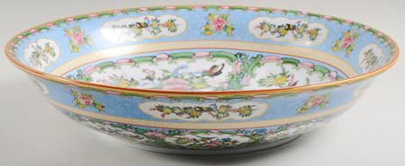Famille Rose 13" Large Salad Serving Bowl