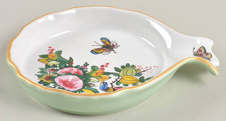 Famille Rose Spoon Rest/Holder (Holds 1 Spoon)